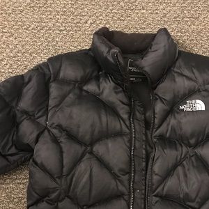 Black North Face down jacket